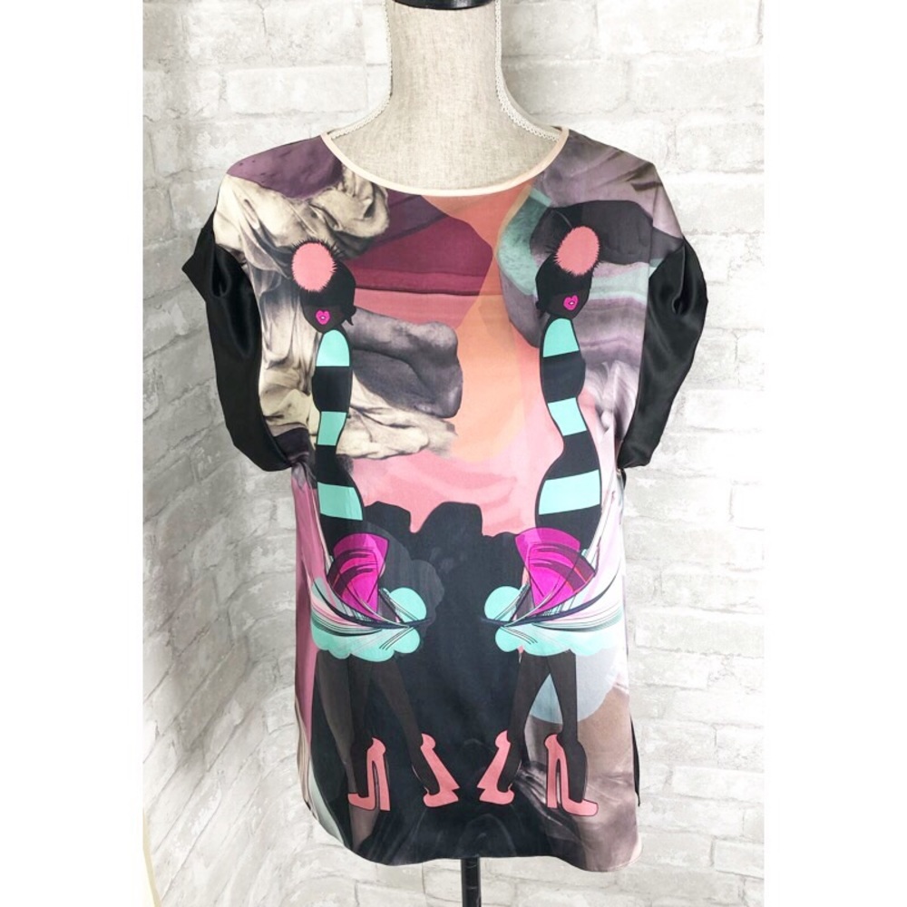 Giles | Women’s Graphic Silk MADE IN ITALY Blouse Size 42